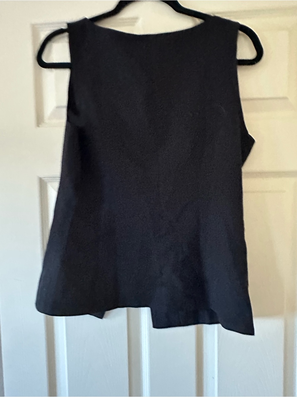 Cider Black Tailored Peplum Button Vest - Picture 4 of 5
